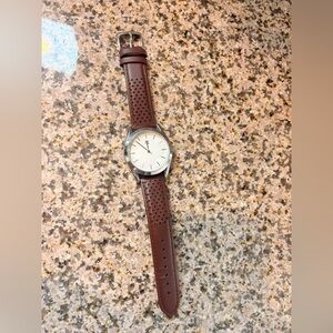 Men’s PX analog dress watch brown/white